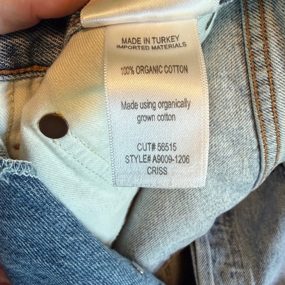 Agolde Light Blue Jean Shorts - Picture 3 of 4